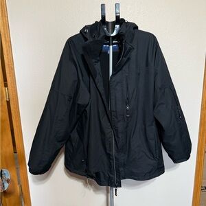 Men's Black Waterproof Raincoat